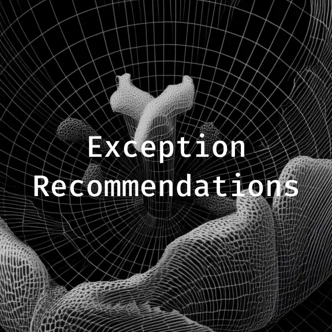 Exception recommendations